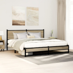 Metallist voodiraam ilma madratsita sonoma tamm 183x213 cm