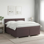 Vedruvoodi madratsiga peaga tume pruun 180 x 200 cm kangas