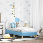 Kuni 3-aastase voodi raam koos peatoega sinine 70 x 140 cm pu