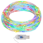 Led-haldjatulede kett 40m, 400 ledi, v&auml;rviline, 8 funktsiooni
