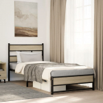 Metallist voodiraam ilma madratsita sonoma tamm 80x200 cm