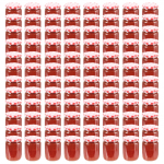 Klaasist moosipurgid valge ja punase kaanega 96 tk, 230 ml