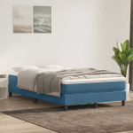 Box vedruvoodi ilma madratsita tumesinine 120x220 cm samet
