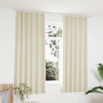 Pimendavad kardinad 2 tk konksud, samet, kreemjas, 140x175 cm