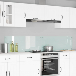 K&ouml;gi splashback 2 pcs valge 110 x 40 cm karastatud klaas