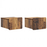 Seinale kinnitatav &ouml;&ouml;tis 2 pcs vana puit 33 x 34,5 x 24 cm