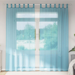 Aasadega voilee kardinad 2 tk t&uuml;rkiissinised 140 x 245 cm