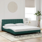 Voodiraam ilma madratsita hanko tumeroheline 180x200 cm samet