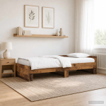 Peatsiga voodiraam vana puit 80 x 200 cm tehispuit