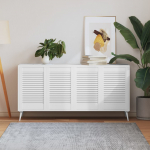 Kapiuksed, v&otilde;rega disain 4 tk valge 61,5x39,4 cm m&auml;nnipuit