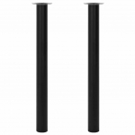 2 teleskoop-lauajalga, must, 710-1100 mm