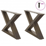 Kohvilaua jalad 2 tk, naturaalne teras, 50 x (30&ndash;31,3) cm, teras