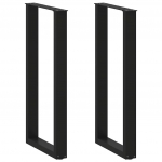 Baarilaua jalad, u-kujulised, 2 tk, mustad, 40 x (100&ndash;101) cm, teras