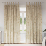 Satiinist kardinad kardinatega 2 pcs cream 225 x 140 cm samet