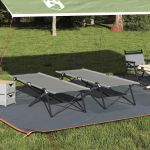 Kokkupandav telkimise voodi 2 pcs hall 206 x 76 x 74 cm