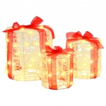 Kingituse karbi dekoreerimine 3 pcs soe valge 20 x 20 x 21 cm
