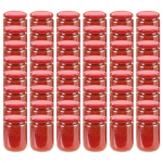 Klaasist moosipurgid punaste kaantega 48 tk, 230 ml