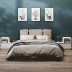 &Ouml;&ouml;kapid 2 tk, valge, 60 x 34 x 51 cm, m&auml;nnipuit