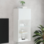 Led-tuledega telerikapp, valge, 40,5 x 30 x 90 cm