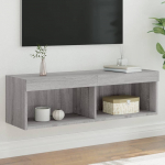 Led-tuledega telerikapp, hall sonoma tamm, 100 x 30 x 30 cm