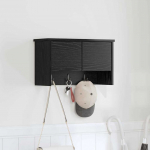 Seinale kinnitatav riidepuu must tamm 50 x 20 x 30 cm tehispuit