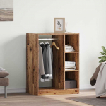 Garderoobikapp riiuliga vana puit 77 x 48 x 102 cm tehispuit