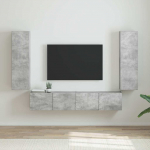 Tv seina kapp 2 pcs betoon 30 x 31 x 100 cm tehispuit