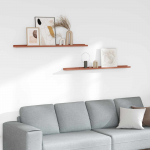 Seinariiul riiuliga 2 pcs punane 115 x 9 x 3 cm tehispuit