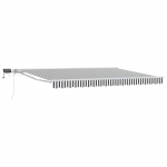 Manuaalne varikatus led-idega anthracite ja valge 4,5 &times; 3,5 m