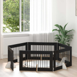 Koerav&auml;rav koos aluspuudega 6 pcs must tamm 100 x 60 cm