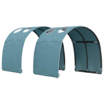 Voodi tunnel 2 pcs hele sinine 211 x 67.5 x 2 cm pol&uuml;ester