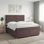 Vedruvoodi madratsiga peaga tume pruun 140 x 190 cm kangas