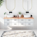 Vannitoa tasapind, helepruun, 180 x 50 x (2-6) cm, t&auml;ispuit