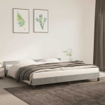 Voodiraam ilma madratsita, helehall, 200 x 200 cm, samet