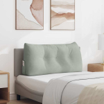 Seljatugi padi helehall 100 x 50 x 24 cm samet