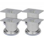 &Uuml;mmargused diivanijalad 4 tk, kroom, 60 mm