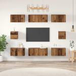 Telerikapi komplekt 8 pcs vana puit tehispuit