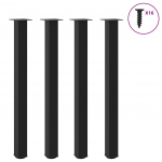 Baarilaua jalad 4 tk mustad 110&ndash;112 cm terasest