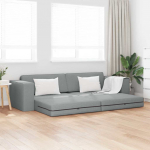 Diivanvoodi helehall 245 x 78 x 77 cm samet