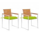 Aiatoolid patjadega, 2 tk, akaatsiapuit ja teras