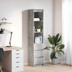 Highboard betoonhall 37,5x35x180 cm engineered wood