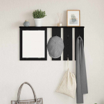 Seinale kinnitatav riidepuu must tamm 85 x 10 x 45 cm tehispuit