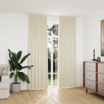 Pimendavad kardinad 2 tk konksud, samet, kreemjas, 140 x 245 cm