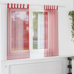 Aasadega voilee kardinad 2 tk, veinipunased, 140 x 140 cm