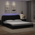 Voodiraam led-iga ilma madratsita hvar, must, 180 x 200 cm