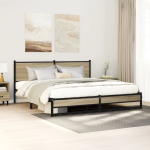 Metallist voodiraam ilma madratsita sonoma tamm 180x200 cm