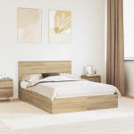 Laos voodi sahtliga peaga sonoma tamm 140 x 200 cm tehispuit