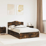 Voodi raam sahtliga suitsetatud tamm 135 x 190 cm tehispuit