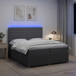 Led kastivoodiga madrats peaga tumehall 200 x 200 cm kangas
