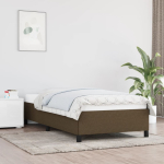 Voodiraam ilma madratsita tumepruun 100x200 cm kangas